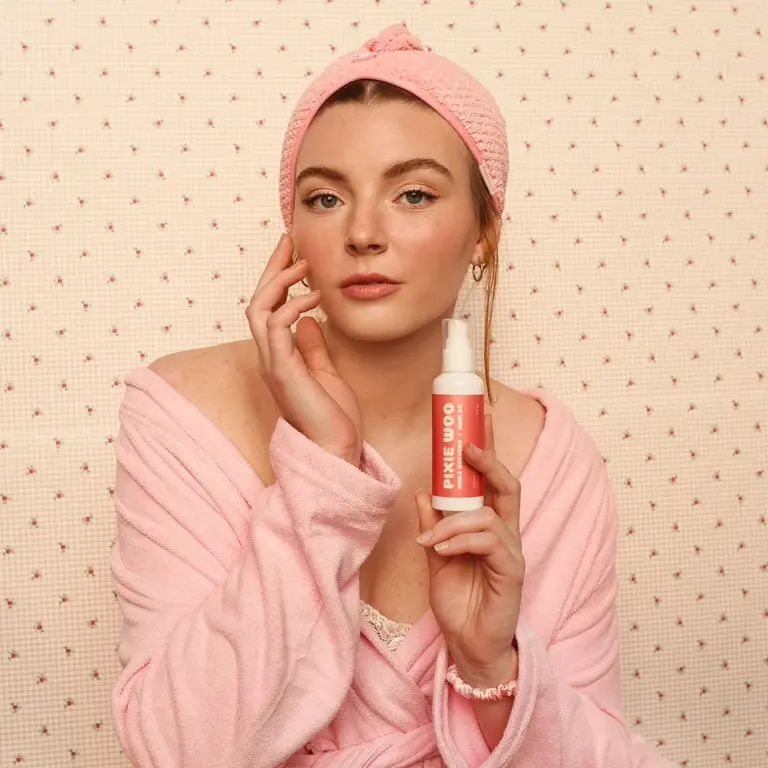 PIXIE WOO SERVIETTE EN MICRO-FIBRE - ROSE