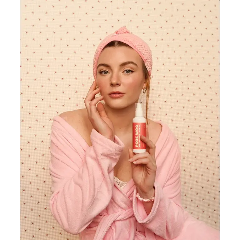 PIXIE WOO SERVIETTE EN MICRO-FIBRE - ROSE