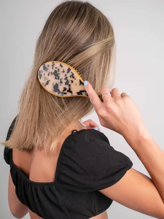 PIXIE WOO BROSSE À CHEVEUX EN BAMBOU - CARAMEL