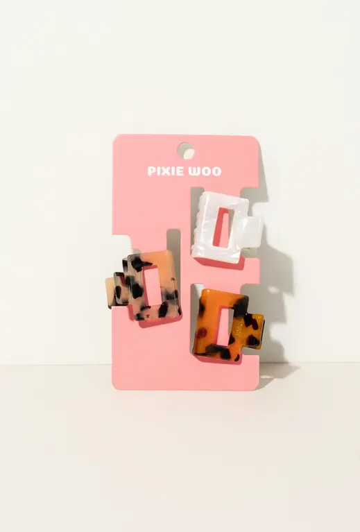 PIXIE WOO ENSEMBLE DE 3 MINI PINCE DESIRE