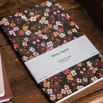MIMI & AUGUST CARNET LIGNÉ - CHAMPS DE FLEURS