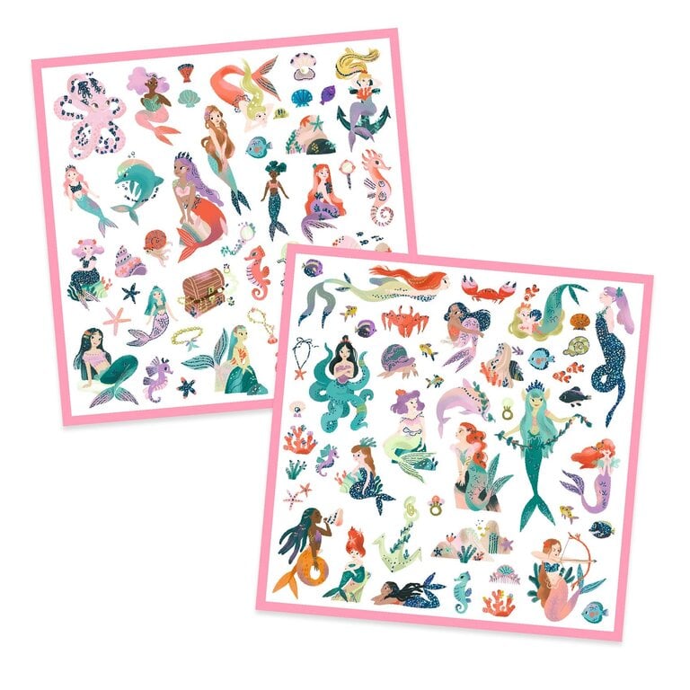 DJECO SPARKLY STICKERS - MERMAIDS