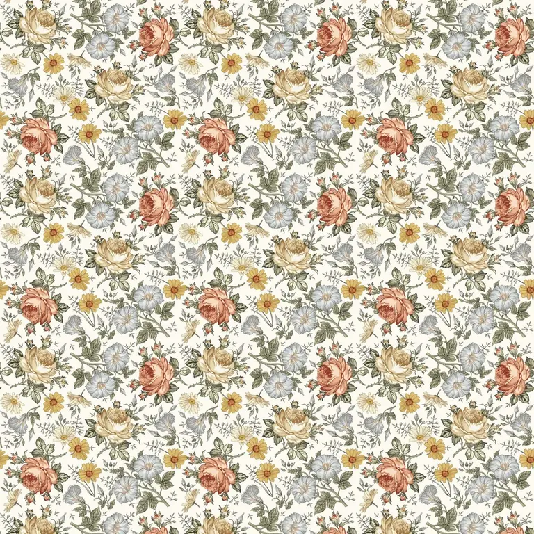 CRÉATION JADE MOUSSELINE DE BAMBOU - FLEURS VINTAGE