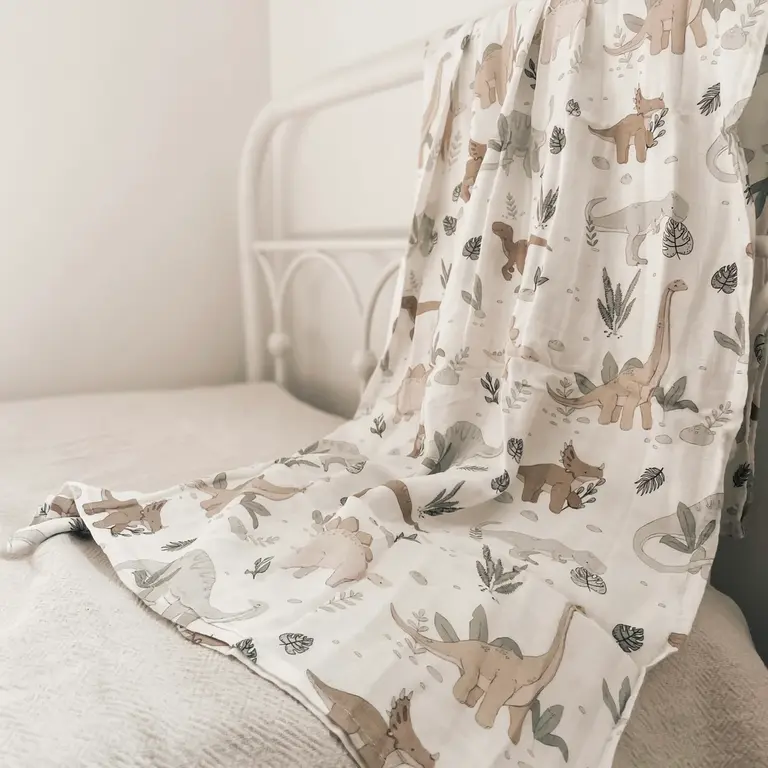 CRÉATION JADE BAMBOO MUSLIN - ANTOINE THE DINOSAUR
