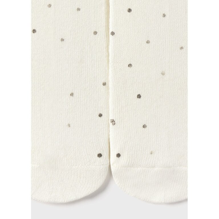 MAYORAL GOLD POLKA DOT TIGHTS - ECRU
