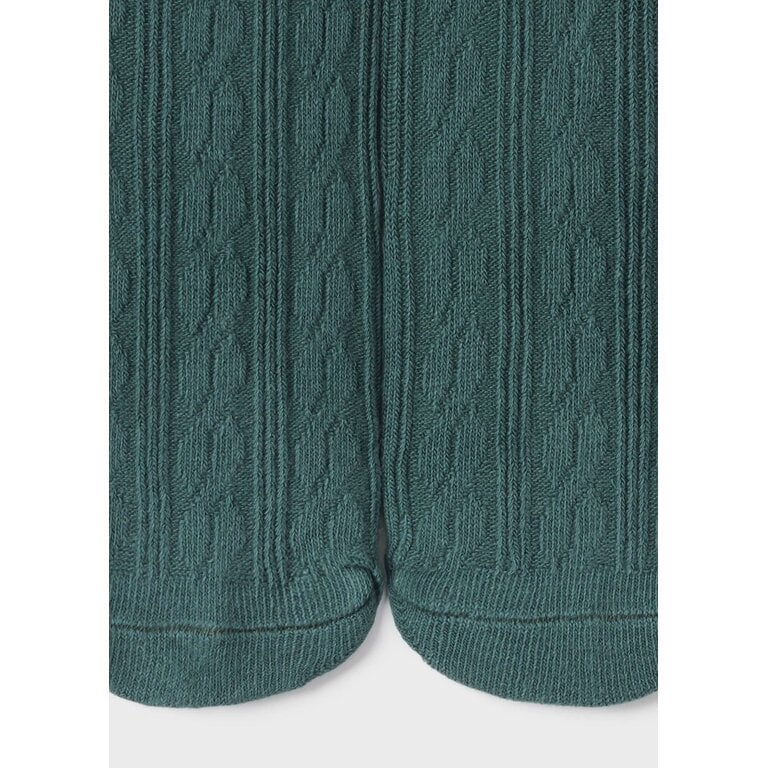 MAYORAL KNIT-PATTERN TIGHTS - BOTTLE GREEN