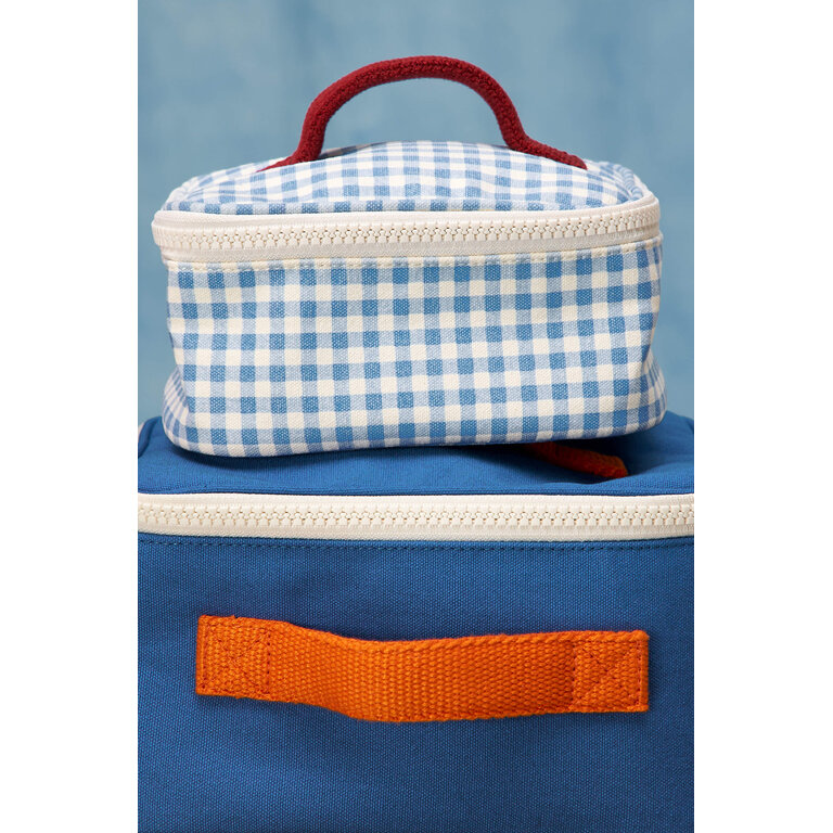 FLUF ÉTUI MINI ZIP CUBE - GINGHAM SKY