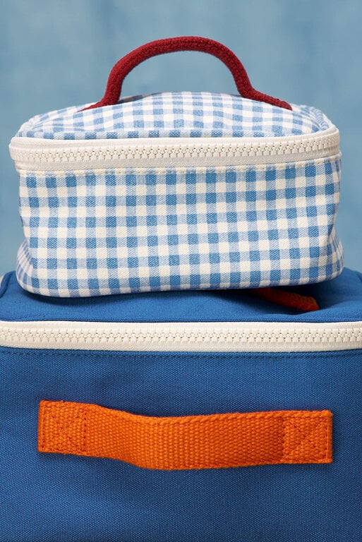 FLUF ÉTUI MINI ZIP CUBE - GINGHAM SKY