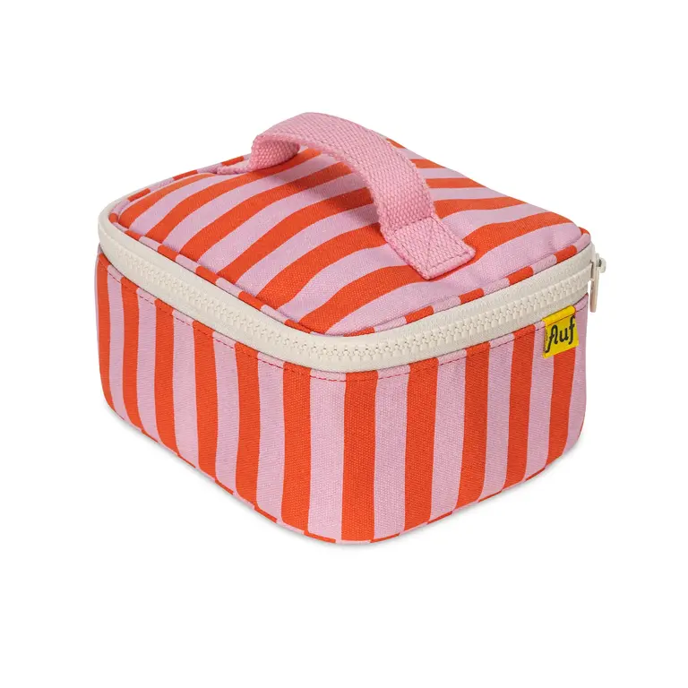 FLUF ÉTUI MINI ZIP CUBE - STRIPE PINK