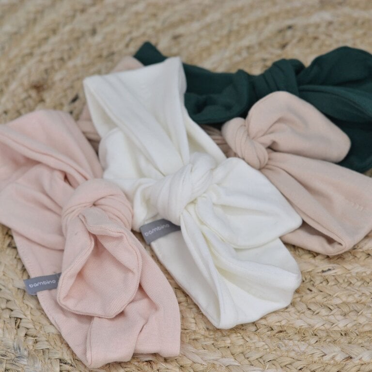 BALUCHON BANDEAU NOEUD BAMBOU - ROSE