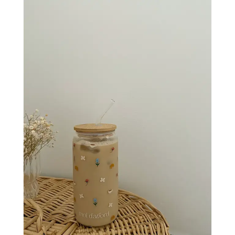 MOI D'ABORD GLASS TUMBLER - FLORAL MORNING