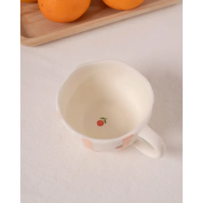 MOI D'ABORD MUG - ORANGE STRIPES