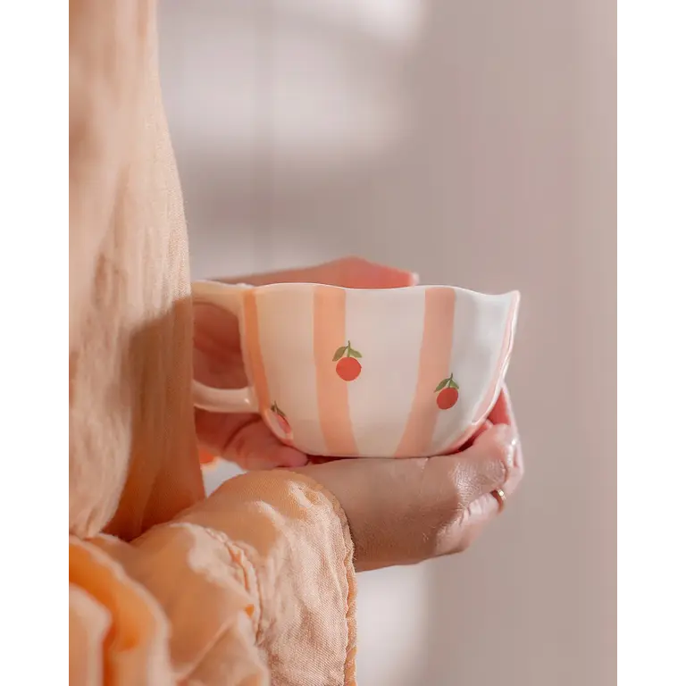 MOI D'ABORD MUG - ORANGE STRIPES