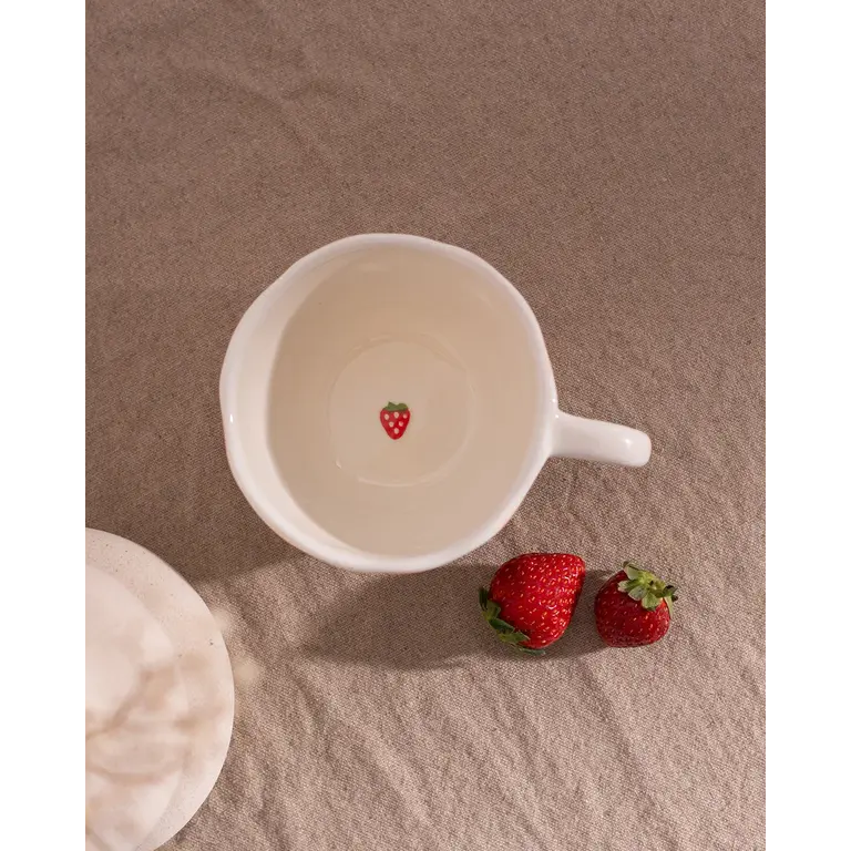 MOI D'ABORD MUG - STRAWBERRY STRIPES