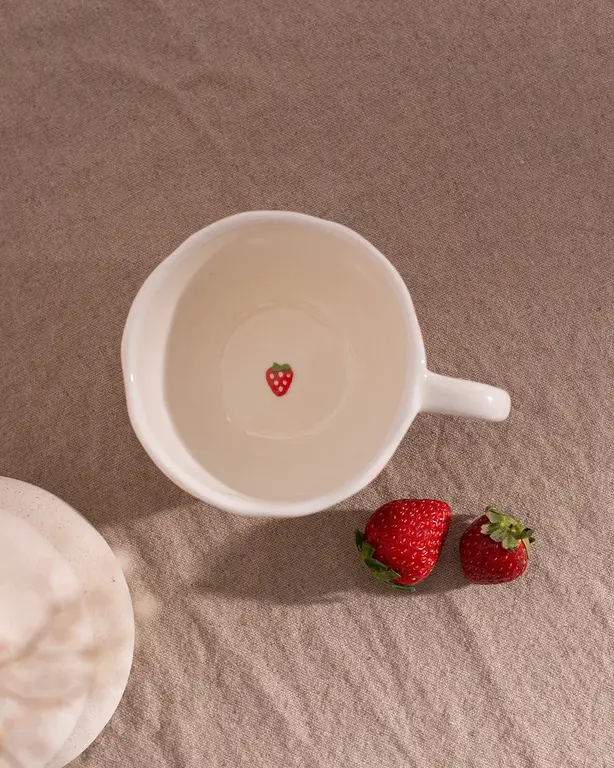 MOI D'ABORD TASSE - RAYURES DE FRAISES