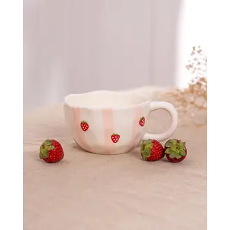 MOI D'ABORD TASSE - RAYURES DE FRAISES