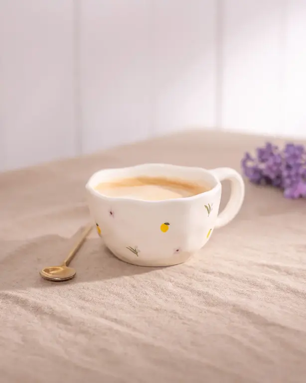 MOI D'ABORD TASSE - CITRONS ET FLEURS