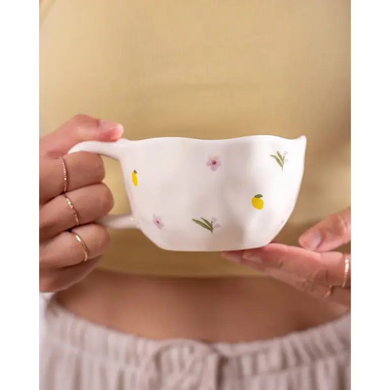 MOI D'ABORD MUG - LEMONS AND FLOWERS