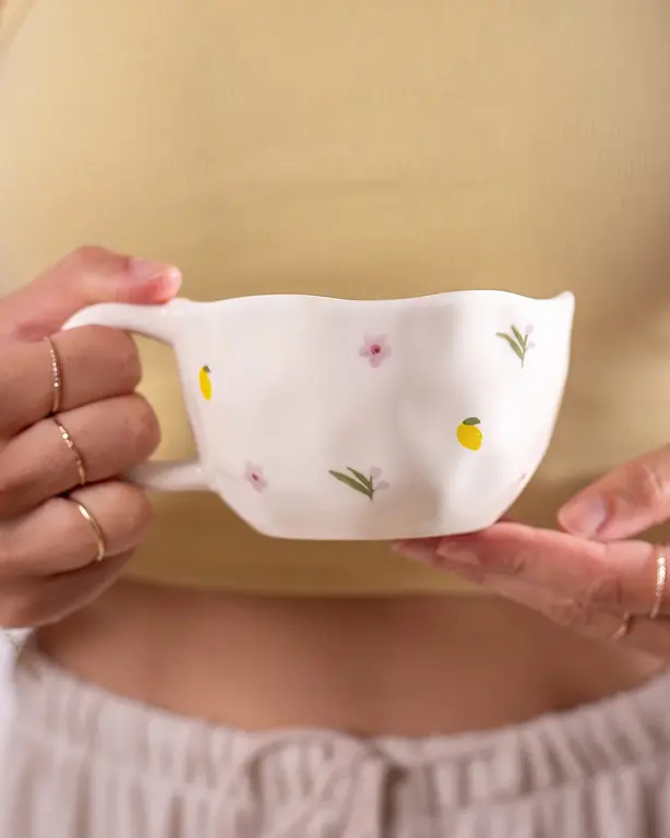 MOI D'ABORD TASSE - CITRONS ET FLEURS