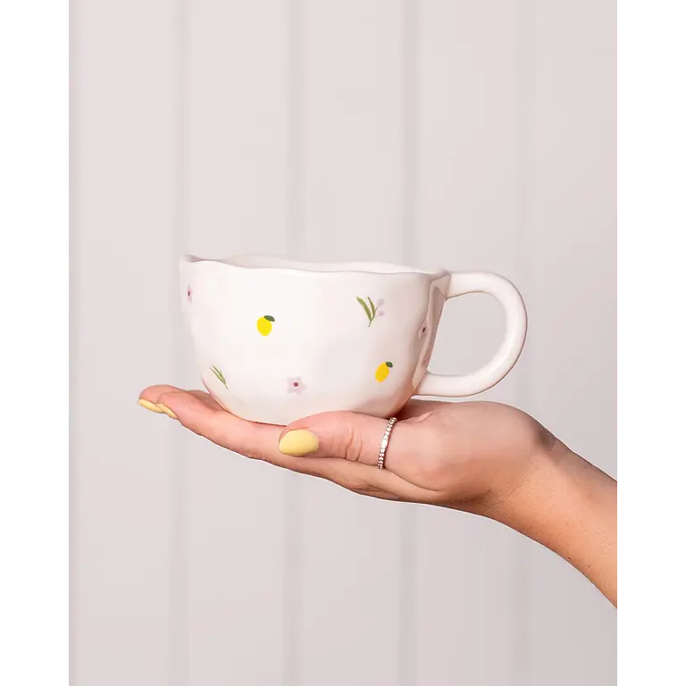 MOI D'ABORD TASSE - CITRONS ET FLEURS