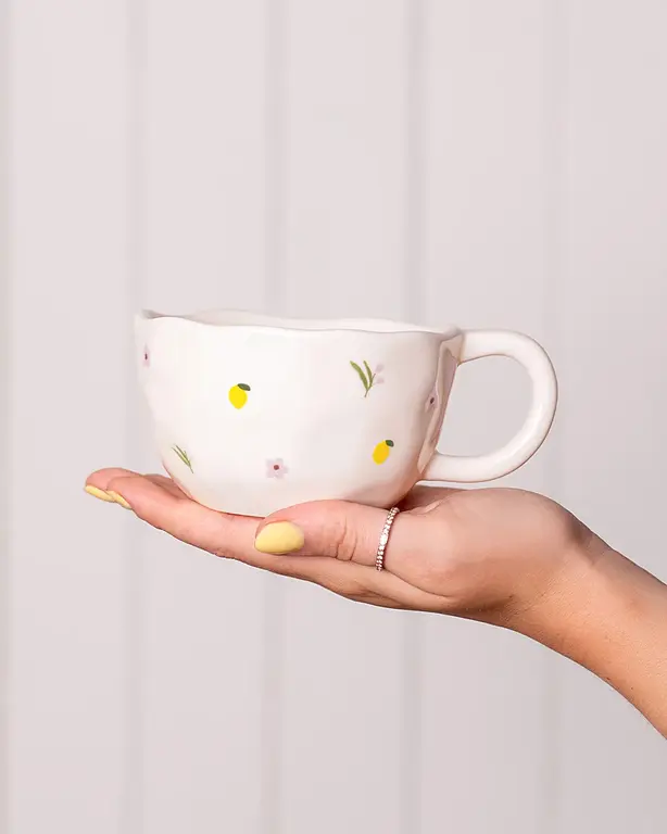 MOI D'ABORD TASSE - CITRONS ET FLEURS