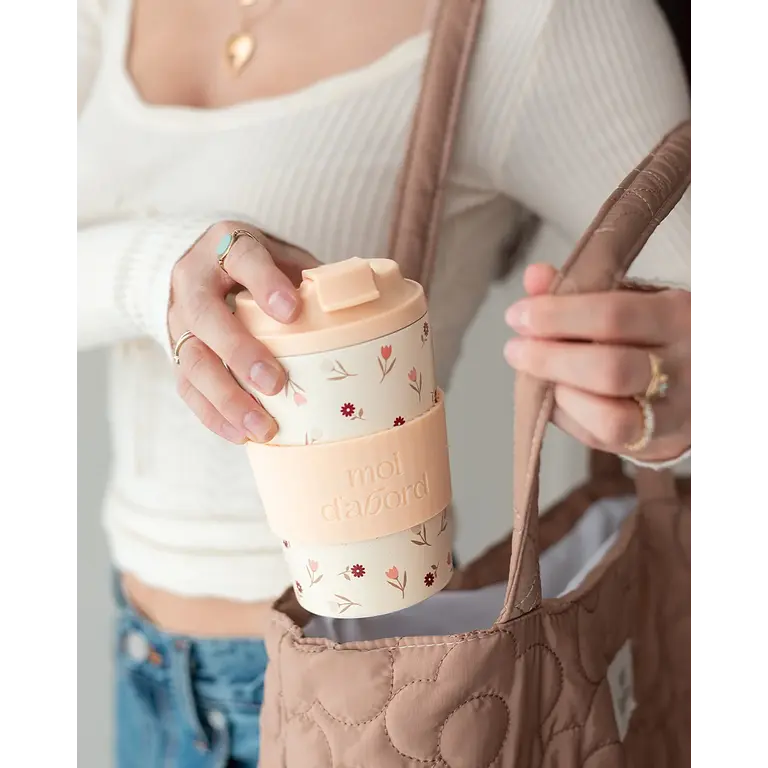 MOI D'ABORD INSULATED TRAVEL MUG - FLORAL MIX