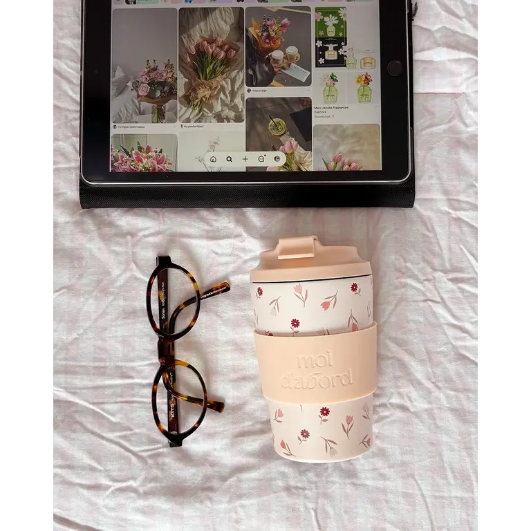 MOI D'ABORD INSULATED TRAVEL MUG - FLORAL MIX