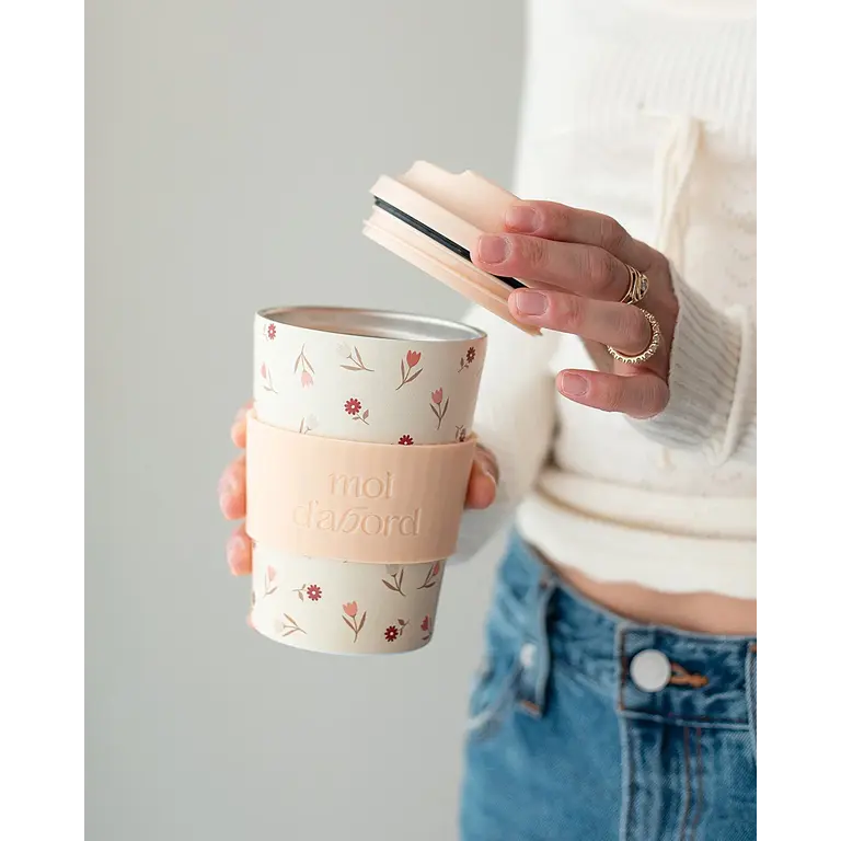 MOI D'ABORD TASSE DE VOYAGE ISOTHERME - MÉLANGE FLORAL