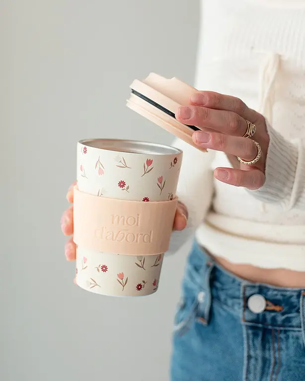 MOI D'ABORD TASSE DE VOYAGE ISOTHERME - MÉLANGE FLORAL