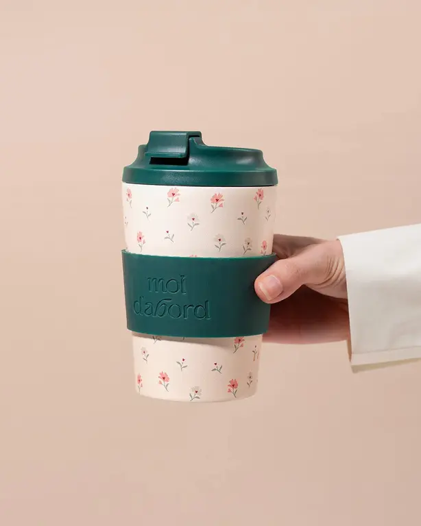 MOI D'ABORD TASSE DE VOYAGE ISOTHERME - DOUCEUR FLEURIE