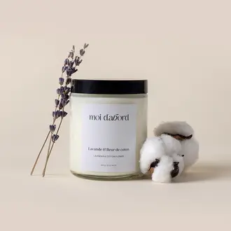 MOI D'ABORD BOUGIE DE SOJA - LAVANDE & FLEUR DE COTON