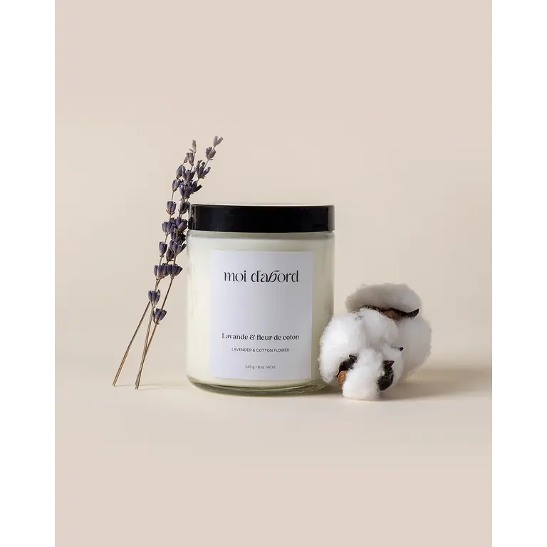 MOI D'ABORD SOY CANDLE - LAVENDER & COTTON FLOWER