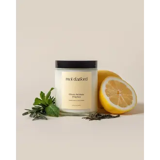 MOI D'ABORD BOUGIE DE SOJA - CITRON, THÉ BLANC & HERBES