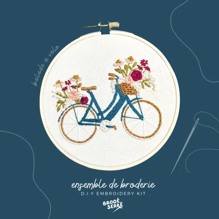 BRODÉ SERRÉ ENSEMBLE DE BRODERIE - BALADE EN VÉLO