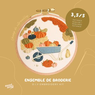 BRODÉ SERRÉ ENSEMBLE DE BRODERIE - CHAMP DE CITROUILLES