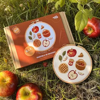 BRODÉ SERRÉ ENSEMBLE DE BRODERIE - LE TEMPS DES POMMES