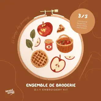 BRODÉ SERRÉ ENSEMBLE DE BRODERIE - LE TEMPS DES POMMES