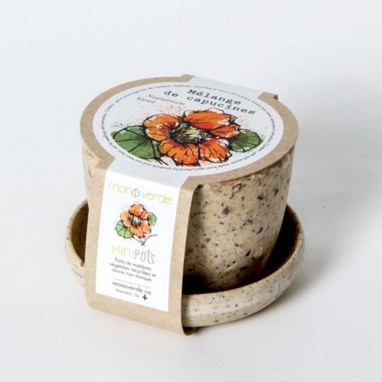 MANO VERDE MINIPOTS DE SEMENCES - MÉLANGE DE CAPUCINES