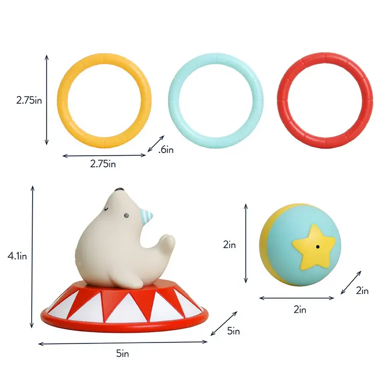 ITZY RITZY JEU DE LANCER D'ANNEAUX POUR LE BAIN - CIRQUE