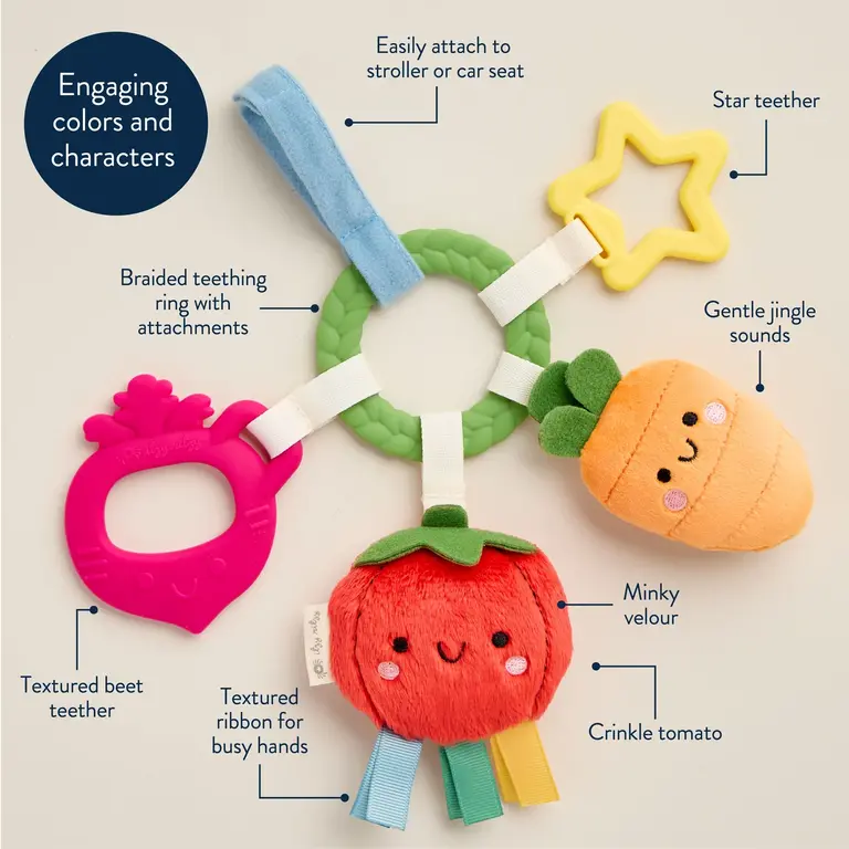 ITZY RITZY ANNEAU D'ACTIVITÉ BITZY BUSY RING - LÉGUMES