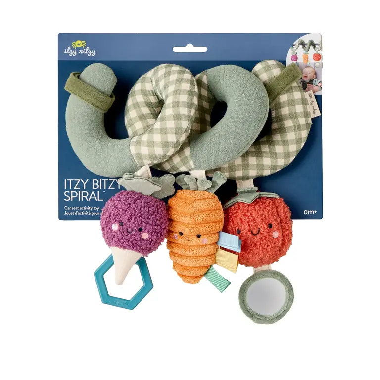 ITZY RITZY JOUET D'ACTIVITÉ POUR SIÈGE D'AUTO EN SPIRALE - LÉGUME