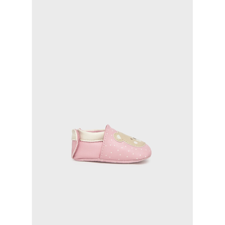 MAYORAL FAUX LEATHER BEAR SLIPPERS - QUARTZ