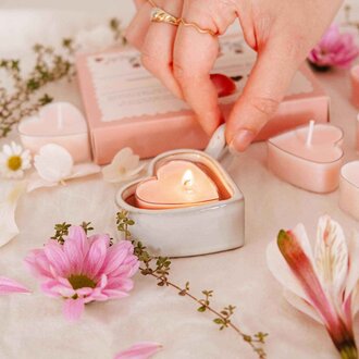 MIMI & AUGUST COFFRET DE LAMPIONS - BLUSH HEARTS