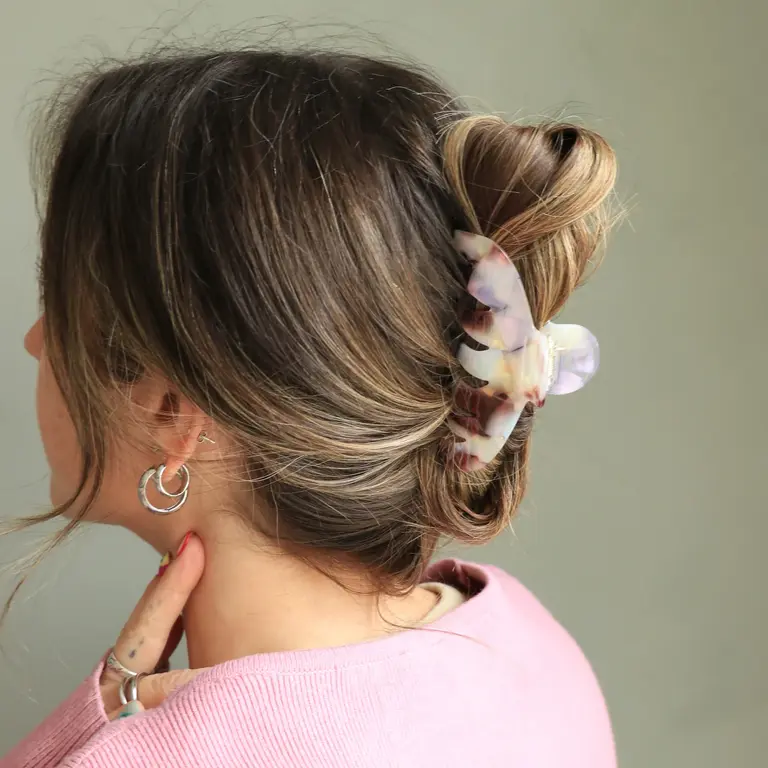 HORACE PINCE À CHEVEUX AGATHA - NACRÉ VIOLET