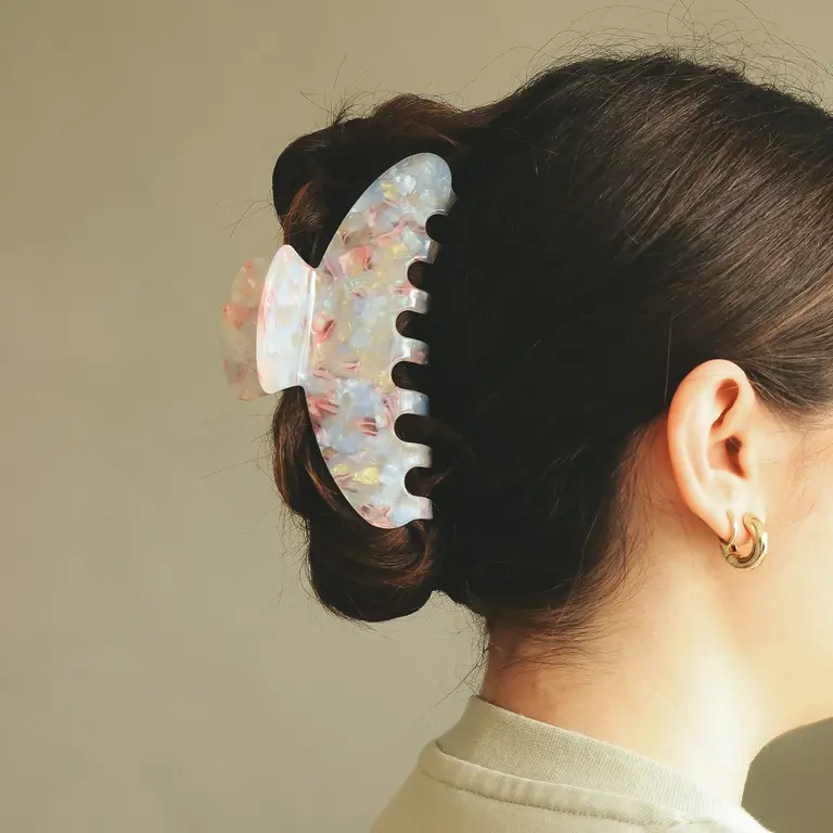 HORACE PINCE À CHEVEUX XL - ROSE NACRÉ