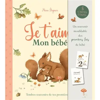 1,2,3 SOLEIL! LIVRE - JE T'AIME MON BÉBÉ : 5 CARTES ÉTAPES
