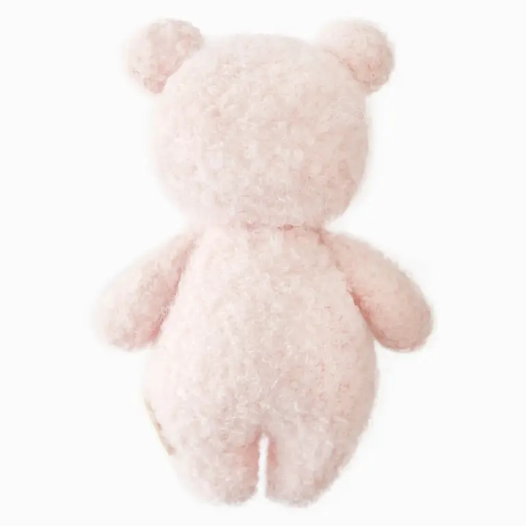 CUDDLE + KIND PELUCHE BÉBÉ OURS BOUCLÉ - FRAISE