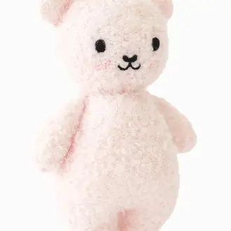 CUDDLE + KIND PELUCHE BÉBÉ OURS BOUCLÉ - FRAISE