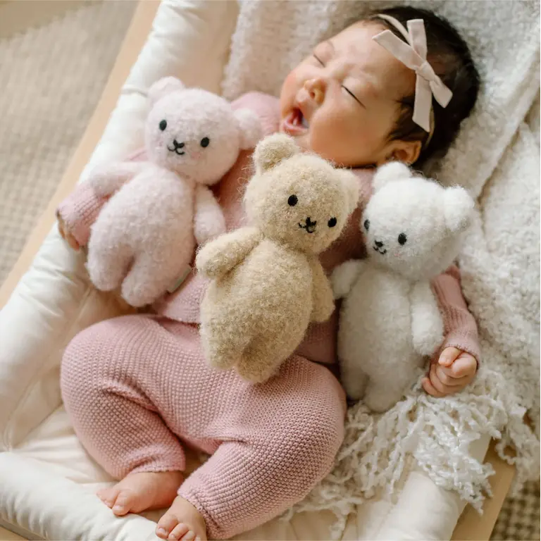 CUDDLE + KIND CURLY BABY BEAR PLUSH - HONEY