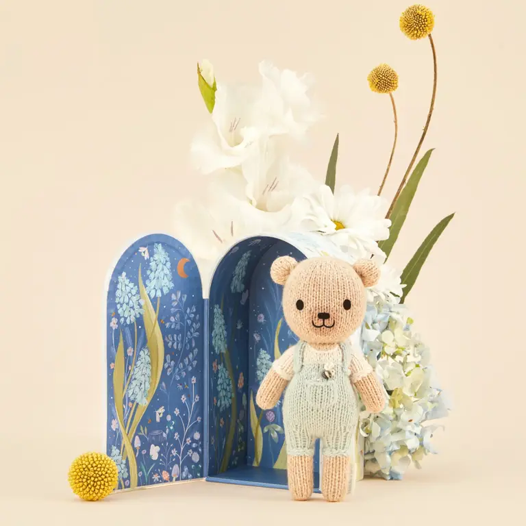 CUDDLE + KIND PELUCHE AVEC BOÎTE CHARLIE L'OURS MIEL - TINY 6''